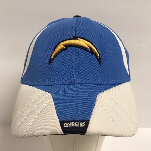 Chargers Football Blue White Fitted OSFM Hat - Picture 1 of 8